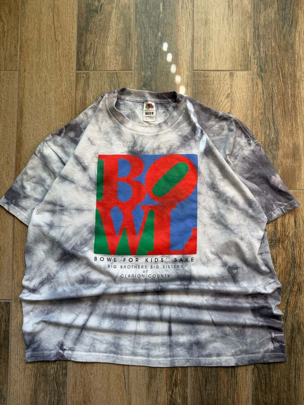 Vintage Big Brother Big Sister Club Bowl For Kids Sake T-Shirt 2XL Gray Tie Dye